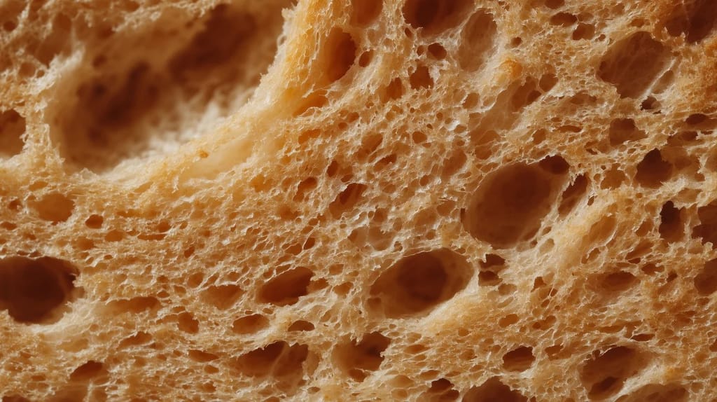 Close-up of seeded wholemeal bread texture